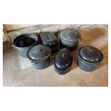 Lot Large Granite Canners and Roasters