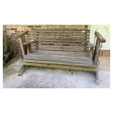 Wooden Porch Glider Swing