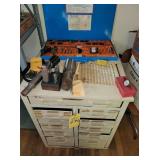 TAPS, DIES, CABINET, MISC TOOLING