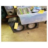 TWO ALPINE 12 SUBWOOFERS & AMP