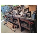 STOCK METALS ON TABLE, TOOL STEEL, MISC