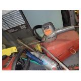 SPRINKLER, PRUNERS, HEDGE TRIMMERS, CART