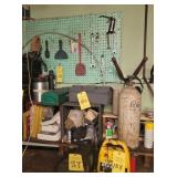 TOOL BOXES, TANK, MISC ON WALL