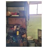 MISC CONTENTS ALONG WALL - SINK, FASTENERS