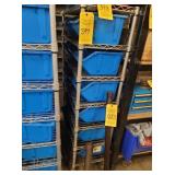 ROLLER RACK & PLASTIC BINS