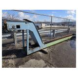 CHIP CONVEYOR 254" LONG, 50" EXIT, SOLID LINK BELT