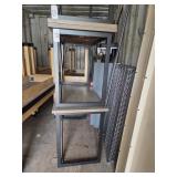TWO TABLES, METAL FRAME, 23.5"x47.5"
