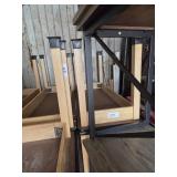 TWO WOOD TABLES, 23.5"x59.5" x 29.5"