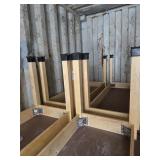 TWO WOOD TABLES, 23.5"x59.5" x 29.5"