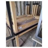 TWO WOOD TABLES, 23.5"x59.5" x 29.5"