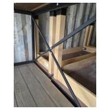 TWO WOOD TABLES, 23.5"x59.5" x 29.5"