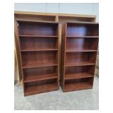 TWO BOOKSHELVES, ADJUSTABLE SHELVES, 36"x13"x71.5"