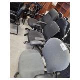 6 ASSORTED ROLLER CHAIRS & MISC CHAIRS
