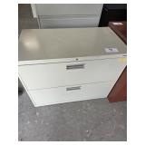 HON 2-DRAWER LATERAL FILE CABINET, 36"x19"x28"