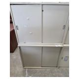 TWO SLIDING DOOR CABINETS, 36"x18"x28"