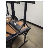 TWO DESKS, METAL FRAME, 20"x27"