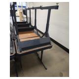 TWO DESKS, METAL FRAME, 20"x27"