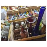 COCA COLA CRATES, MILK CRATE, ASSORTED BOTTLES