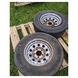 2 RIMS AND TIRES