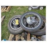 MISC MOTORCYCLE WHEELS, FRONT & BACK
