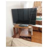 Aquos Sharp 58" TV with Wood Stand