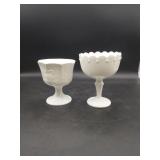 2 Milk Glass Compotes