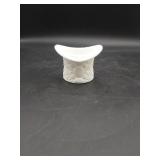 Milk Glass Button & Daisy Pattern Hat