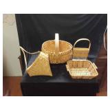 2 Wall Hanging Baskets & Large Decorating Basket