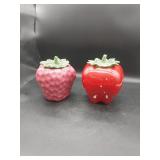 2 Vtg Fruit Shaped Cookie Jars