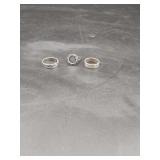 3 Silver Rings