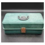 Green Plastic Tackle Box with Contents