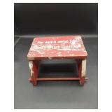 Small Red Wood Stool
