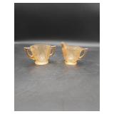 Vtg Jeanette Iris & Herringbone Iridescent Glass