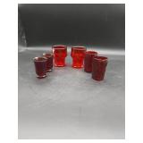 6 Misc Ruby Red Glasses