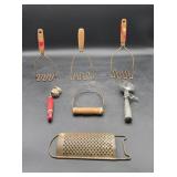 6 Vtg Kitchen Utensils
