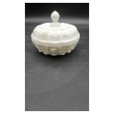 WestmorelandGrape Pattern Milk Glass Candy Dish/Ld