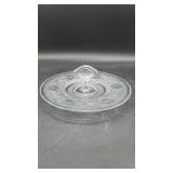 Clear Glass Serving Platter with Handle