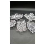5 Pressed Glass Candy Dishes