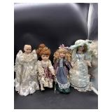4 Porcelain Dolls