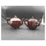2 TeaPots Brown/White, Brown