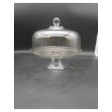 Clear Cake Plate on Stand with Lid