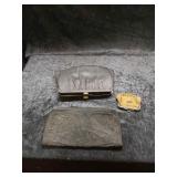 2 Vtg Clutch Purses & 1 Change Purse