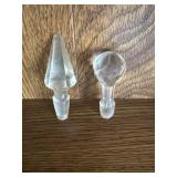 2 Vtg Glass Stoppers