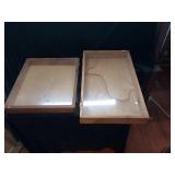2 Wood Framed Shadow Boxes