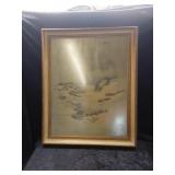 2 Large Picture Frames with Home & Sea Picture