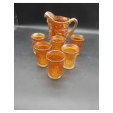 Imperial Iridescent Marigold Carnival Pitcher with