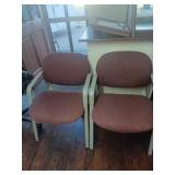 3 Padded Arm Chairs