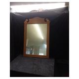 2 Large/Heavy Wood Framed Mirrors