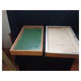 2 Wood Framed Shadow Boxes