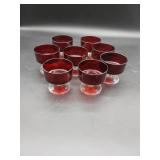 8 Deep Ruby Red Dessert Dishes